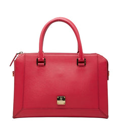 エム シー エム ハンドバッグ トートバッグ ピンク レザー レディース MCM 【中古】