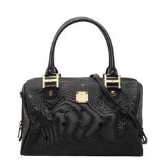 エム シー エム ヴィセトス ハンドバッグ ショルダーバッグ 2WAY ブラック ナイロン レザー レディース MCM 【中古】