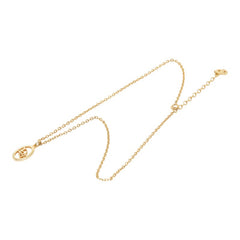 ディオール ロゴ ネックレス ゴールド メッキ レディース Dior 【中古】