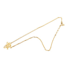 サンローラン YSLロゴ ハート モチーフ ネックレス ゴールド メッキ ラインストーン レディース SAINT LAURENT 【中古】