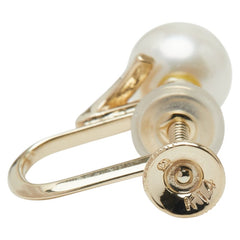 ミキモト 真珠 K14YG イエローゴールド アコヤパール6.5~6.6mm イヤリング レディース MIKIMOTO 【中古】