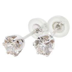 Pt900 プラチナ ダイヤ0.574ct スタッドピアス ピアス レディース 【中古】