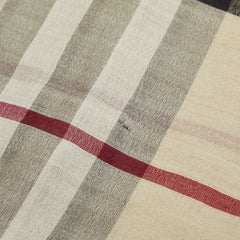 バーバリー ノバチェック ストール ベージュ ウール シルク レディース BURBERRY 中古