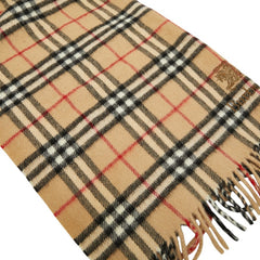 バーバリーズ ノバチェック マフラー ベージュ ウール レディース Burberrys 【中古】