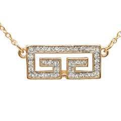 ジバンシー Gロゴ ラインストーン ネックレス ゴールド メッキ レディース Givenchy 【中古】