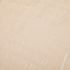 ブルガリ ロゴマニア ストール ピンク シルク レディース BVLGARI 【中古】