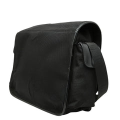 ダンヒル 斜め掛け ショルダーバッグ メッセンジャー ブラック レザー ナイロンキャンバス メンズ Dunhill 【中古】