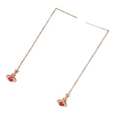 ヴィヴィアンウエストウッド ハート モチーフ ピアス レッド ピンク ゴールド メッキ レディース Vivienne Westwood 【中古】