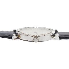 ティファニー アトラス 腕時計 M0640 クオーツ シルバー文字盤 SV925 シルバー レザー レディース TIFFANY&Co. 【中古】