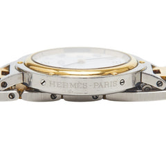エルメス クリッパー 腕時計 CL3.440 クオーツ ホワイト文字盤 ステンレススチール メンズ HERMES 【中古】