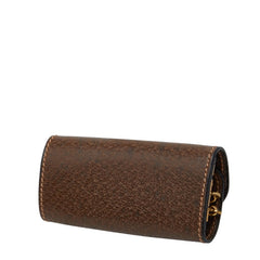 グッチ オールドグッチ キーケース 3連 ブラウン レザー レディース GUCCI 中古