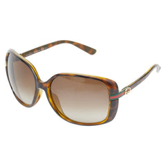 グッチ インターロッキングG シェリーライン サングラス GG 3211/F/S ブラウン プラスチック レディース GUCCI 【中古】