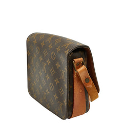 ルイ ヴィトン モノグラム カルトシエールMM 斜め掛け ショルダーバッグ M51253 ブラウン PVC レザー レディース LOUIS VUITTON 【中古】