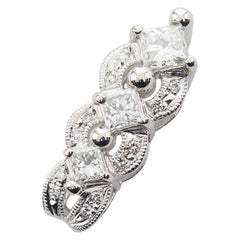 Pt900 プラチナ ダイヤ0.60ct ペンダントトップ ネックレス レディース 【中古】