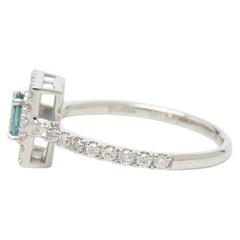 Pt900 プラチナ アレキサンドライト0.374ct ダイヤ0.47ct リング 指輪 レディース 11号 【中古】