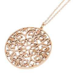 ティファニー エンチャント ペンダントネックレス ラウンド ローズピンク ゴールド ルベドメタル レディース TIFFANY&Co. 【中古】