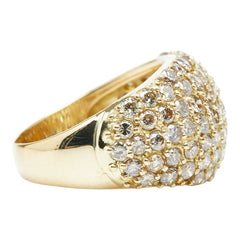 K18YG イエローゴールド ダイヤ3.0ct リング 指輪 レディース 12号 【中古】