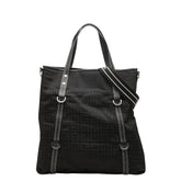 ジバンシー ロゴ トートバッグ ショルダーバッグ 2WAY ブラック ナイロン レザー レディース Givenchy 【中古】