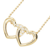 ディオール K18YG イエローゴールド ダイヤ0.134ct ハートモチーフ ペンダント ネックレス レディース Dior 【中古】