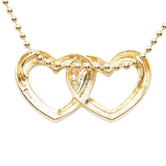 ディオール K18YG イエローゴールド ダイヤ0.134ct ハートモチーフ ペンダント ネックレス レディース Dior 【中古】