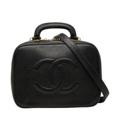 シャネル ココマーク バニティバッグ ハンドバッグ ショルダーバッグ 2WAY ブラック キャビアスキン レディース CHANEL 【中古】