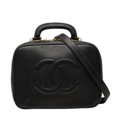 シャネル ココマーク バニティバッグ ハンドバッグ ショルダーバッグ 2WAY ブラック キャビアスキン レディース CHANEL 【中古】