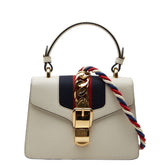グッチ シルヴィ ミニハンドバッグ ショルダーバッグ 2WAY 470270 ホワイト レザー レディース GUCCI 【中古】