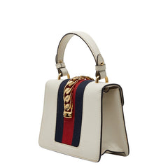 グッチ シルヴィ ミニハンドバッグ ショルダーバッグ 2WAY 470270 ホワイト レザー レディース GUCCI 【中古】
