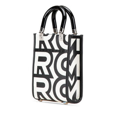 フェンディ × マークジェイコブス MARC JACOBS サンシャイン ショッパー スモール ハンドバッグ ショルダーバッグ 2WAY ブラック ホワイト レザー レディース FENDI 【中古】