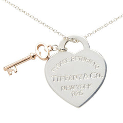 ティファニー リターン トゥ ハート タグ キー ペンダント ネックレス SV925 シルバー レディース TIFFANY&Co. 【中古】