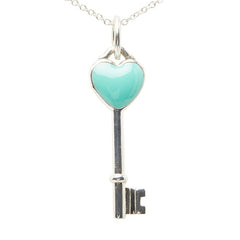 ティファニー ハート キーチャーム チェーン ペンダント ネックレス SV925 シルバー レディース TIFFANY&Co. 【中古】