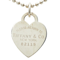 ティファニー リターン トゥ ハート タグ ペンダント ネックレス ボールチェーン SV925 シルバー レディース TIFFANY&Co. 【中古】