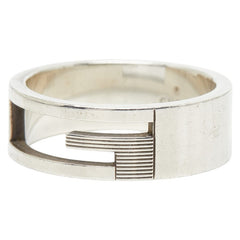 グッチ ブランデッドG リング 指輪 #25 SV925 シルバー メンズ GUCCI 【中古】