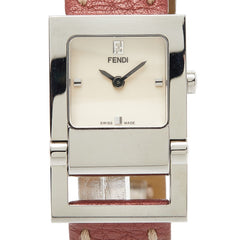 フェンディ オロロジ 腕時計 5200L クオーツ ベージュ文字盤 ステンレススチール レザー レディース FENDI 【中古】