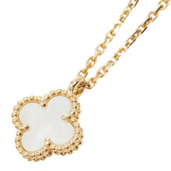 ヴァンクリーフ&アーペル スウィートアルハンブラ ネックレス K18YG イエローゴールド マザーオブパール レディース Van Cleef & Arpels 【中古】