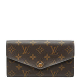 ルイ ヴィトン モノグラム ポルトフォイユ サラ 長財布 M60531 ブラウン PVC レザー レディース LOUIS VUITTON 中古