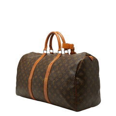 ルイ ヴィトン モノグラム キーポル50 ボストンバッグ M41426 ブラウン PVC レザー レディース LOUIS VUITTON 【中古】