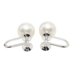 ミキモト K18WG ホワイトゴールド パール8.4mm イヤリング レディース MIKIMOTO 【中古】