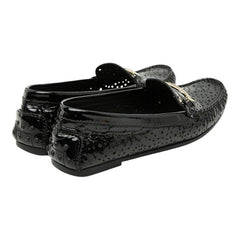 トッズ ダブルT - モカシン ローファー ドライビングシューズ サイズ37 ブラック パテントレザー レディース TOD’S 【中古】