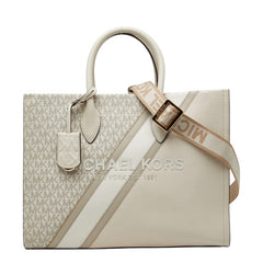 マイケルコース MIRELLA EW ミレラ ミディアム ハンドバッグ トート ショルダー 2WAY 35R3G7ZT8L アイボリー ベージュ レザー レディース Michael Kors 【中古】