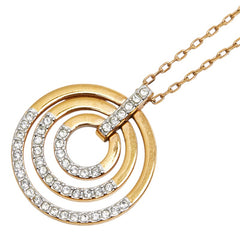 スワロフスキー サークル Circle ペンダント ネックレス ゴールド メッキ ラインストーン レディース SWAROVSKI 【中古】