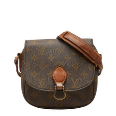 ルイ ヴィトン モノグラム ミニ サンクルーPM 斜め掛け ショルダーバッグ M51244 ブラウン PVC レザー レディース LOUIS VUITTON 【中古】