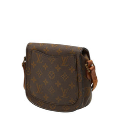 ルイ ヴィトン モノグラム ミニ サンクルーPM 斜め掛け ショルダーバッグ M51244 ブラウン PVC レザー レディース LOUIS VUITTON 【中古】