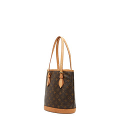 ルイ ヴィトン モノグラム プチ バケットPM トートバッグ ショルダーバッグ M42238 ブラウン PVC レザー レディース LOUIS VUITTON 【中古】