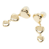 K18YG イエローゴールド ハートモチーフ ピアス レディース 【中古】