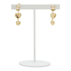 K18YG イエローゴールド ハートモチーフ ピアス レディース 【中古】