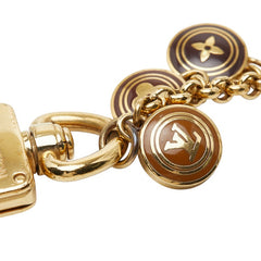 ルイ ヴィトン ポルトクレ シェンヌ パスティーユ キーホルダー チャーム M65386 ゴールド ブラウン メッキ レディース LOUIS VUITTON 【中古】