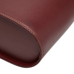 カルティエ マストライン トートバッグ ショルダーバッグ ワインレッド ボルドー系 レザー レディース CARTIER 【中古】