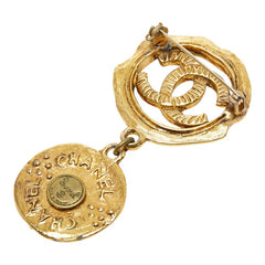 シャネル ココマーク ホースコインモチーフ ブローチ ゴールド メッキ レディース CHANEL 【中古】