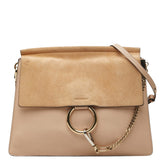 クロエ フェイ 斜め掛け ショルダーバッグ ピンク ベージュ レザー スウェード レディース Chloe 中古